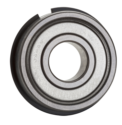 NTN 6014ZZNR Radial Ball Bearing: 70mm ID, 110mm OD, 20mm Width, Metal Shield - Both Sides, CN Clearance, Steel