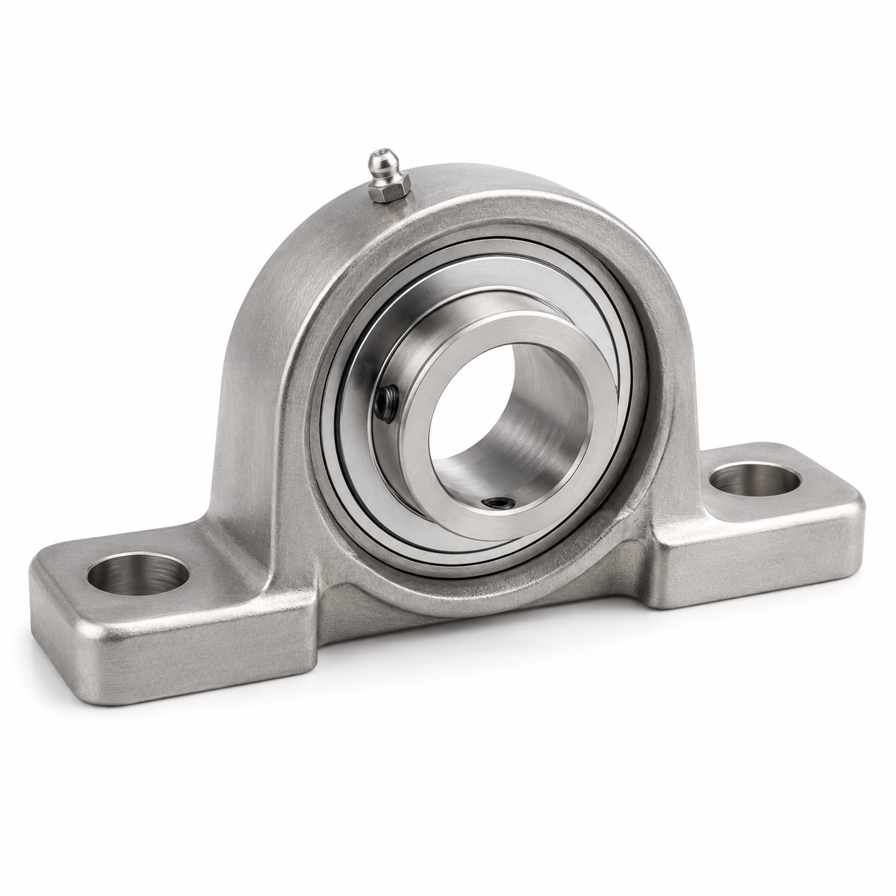 NTN ZUCP207-20 Pillow Block Ball Bearing: Stainless Steel Housing, Set Screw